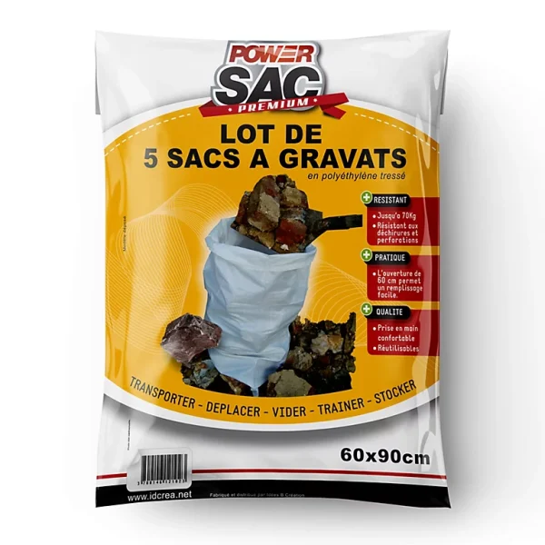 Castorama 5 Sacs à Gravats Polypro 70L 1