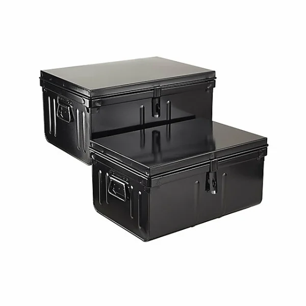 Castorama Cantine Acier L.50/55 Cm Snor Noir, Lot De 2 1